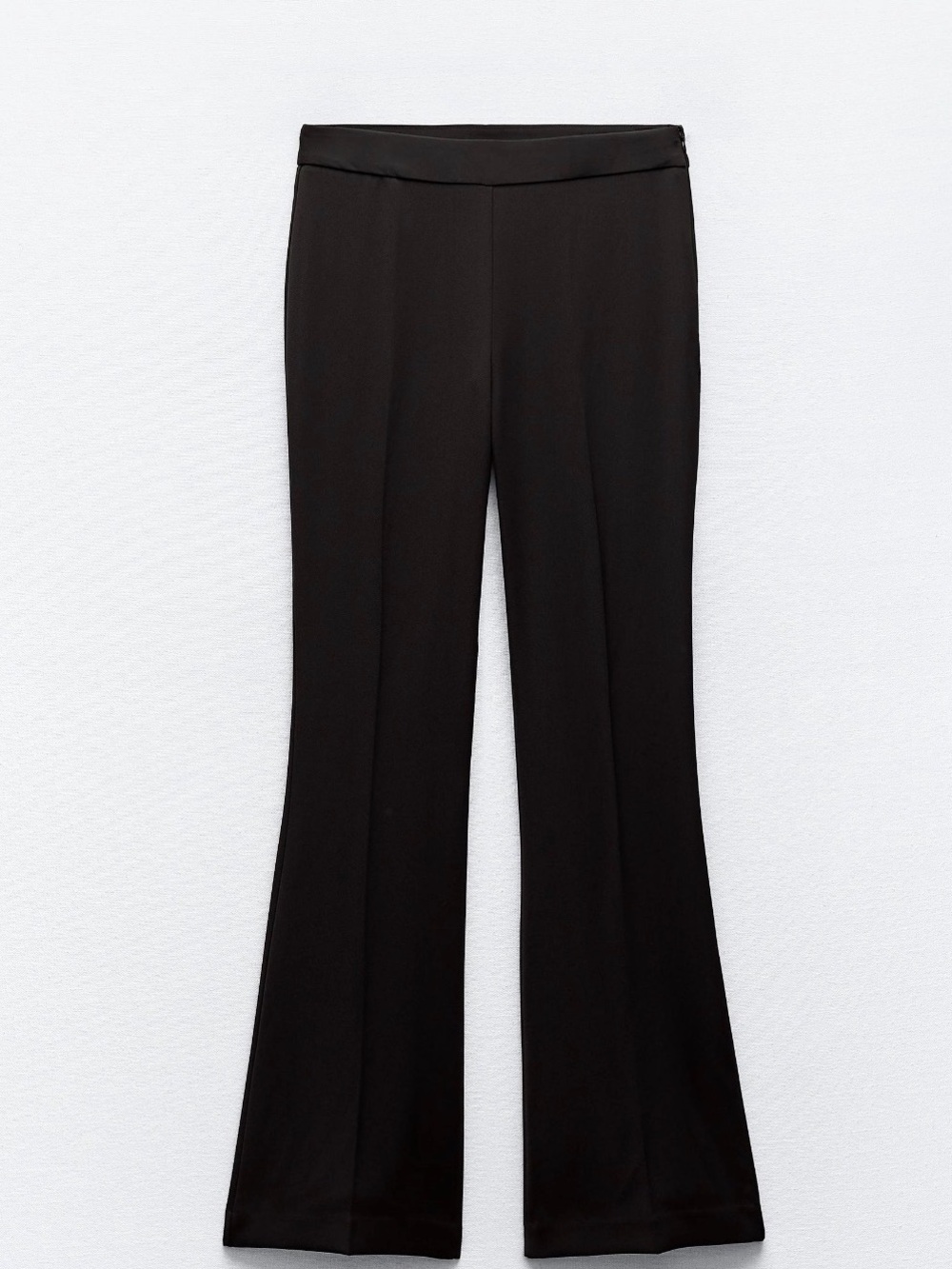 Zara-large Black Women's Flared Dress Pants Side Zip NWT